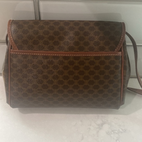 AS IS - CELINE Macadam Canvas Bag PVC Brown Authentic - Picture 4 of 16